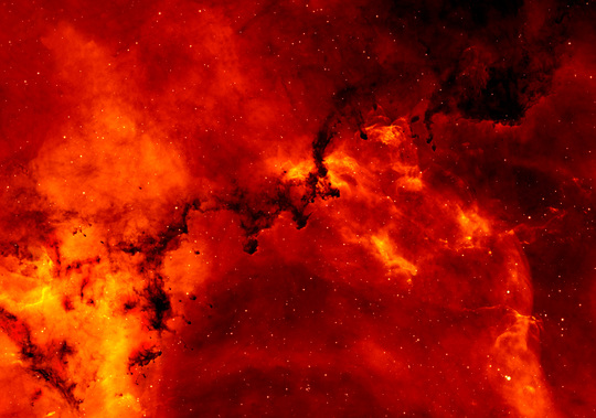 A dust lane in the Rosette Nebula